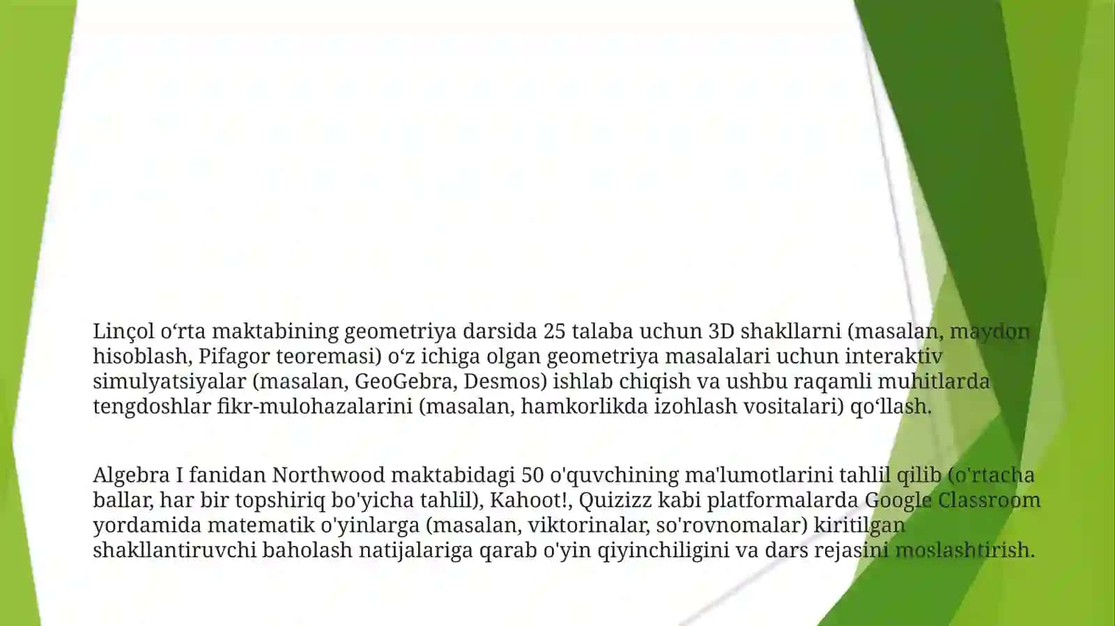 Interaktiv varaqamli texnologiyalardan foydalanib matematik oʻyinlarni tashkil etish 3