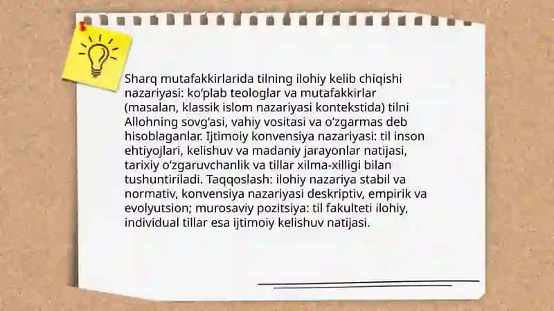 Sharq mutaffakkirlarining til shakllanishiga oid qarashlari 3