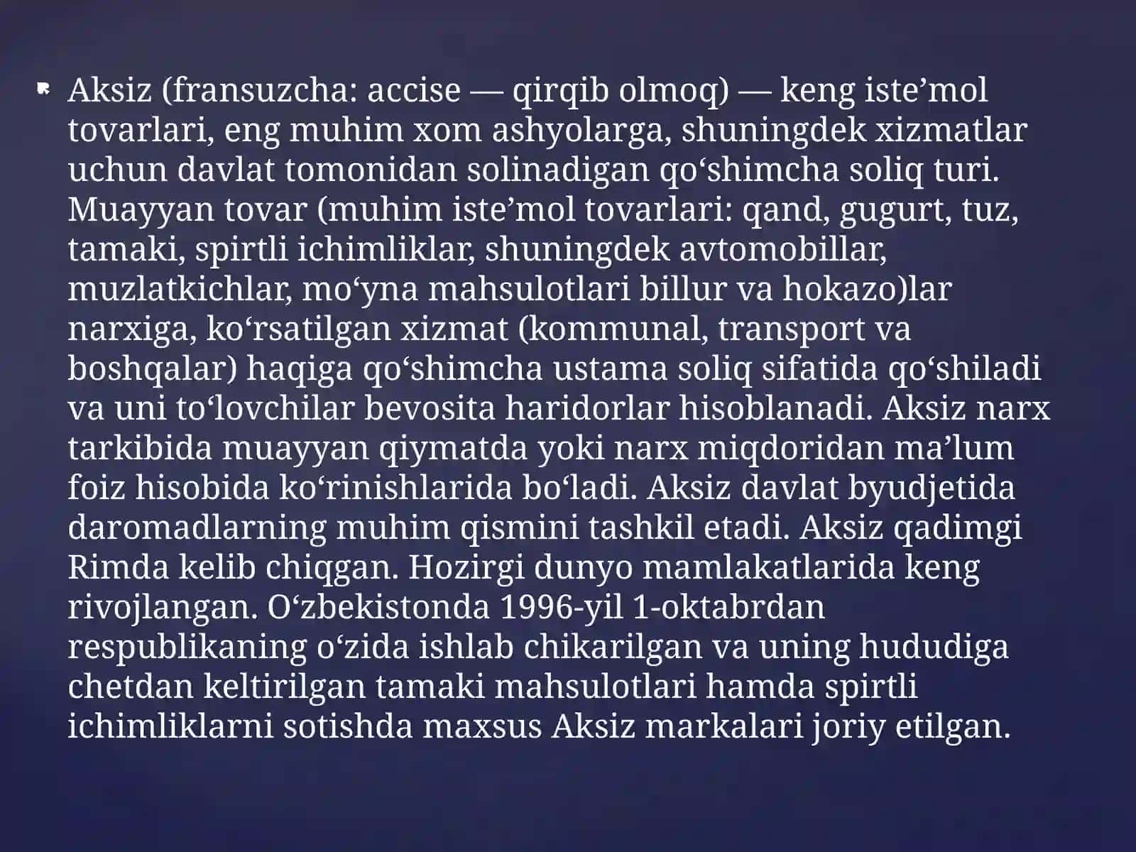 BOJXONA ISHI FANIDAN tayorlagan 3