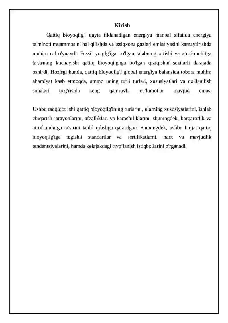 Qattiq bioyoqilg'ining turlari va xususiyatlari 3