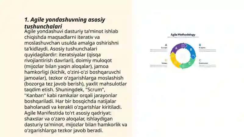 Agile yondashuvning asosiy tushunchalari 3