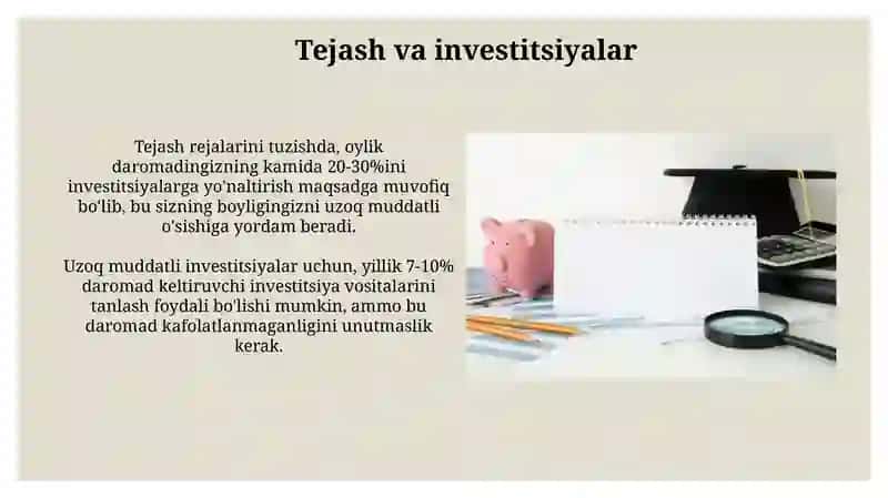 Shaxsiy moliyaviy rejalashtirish 3