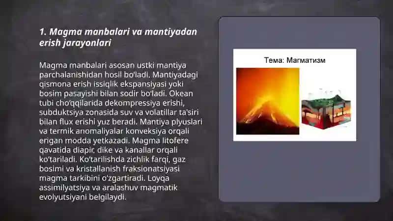 Magmatizm va Metomorfizm 3