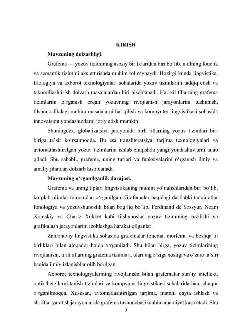 "HOZIRGI O‘ZBEK ADABIY TILI" FANIDAN KURS ISHI 3