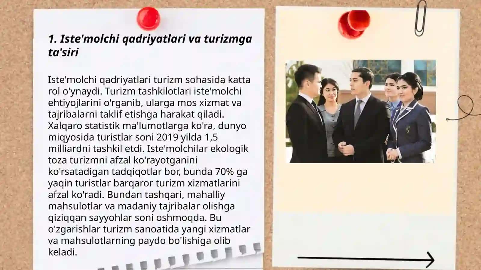 Iste'molchi qadriyatlari, turmush tarzi va resurslari Turizmda 3
