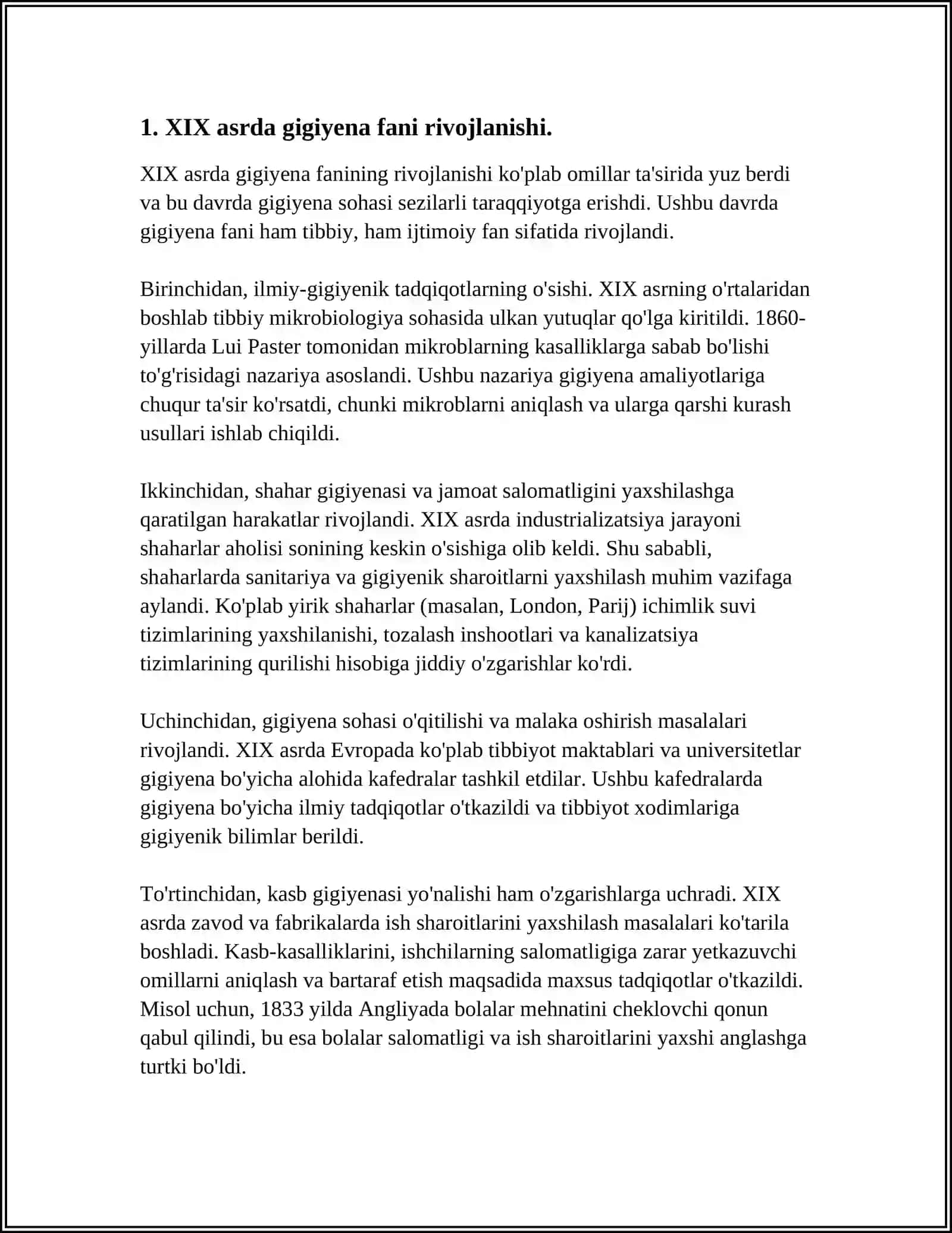 XIX-XX ASRLARDA GIGIYENA FANI TARAQQIYOTI 3