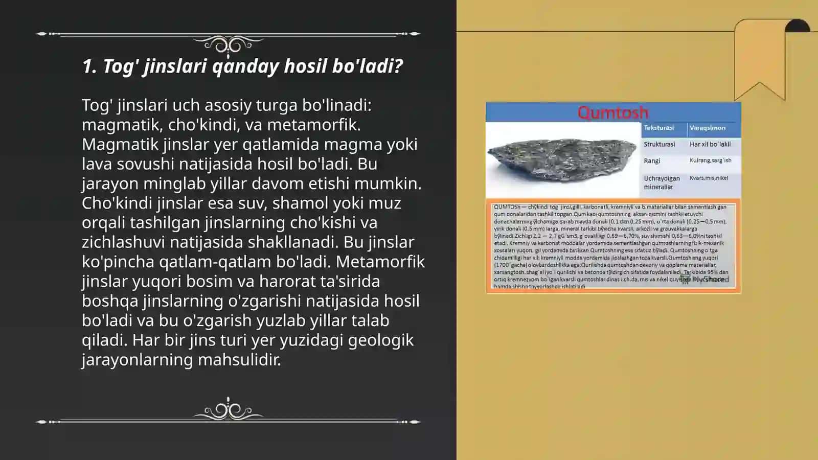 Tog' jinslari yoshini aniqlash 3