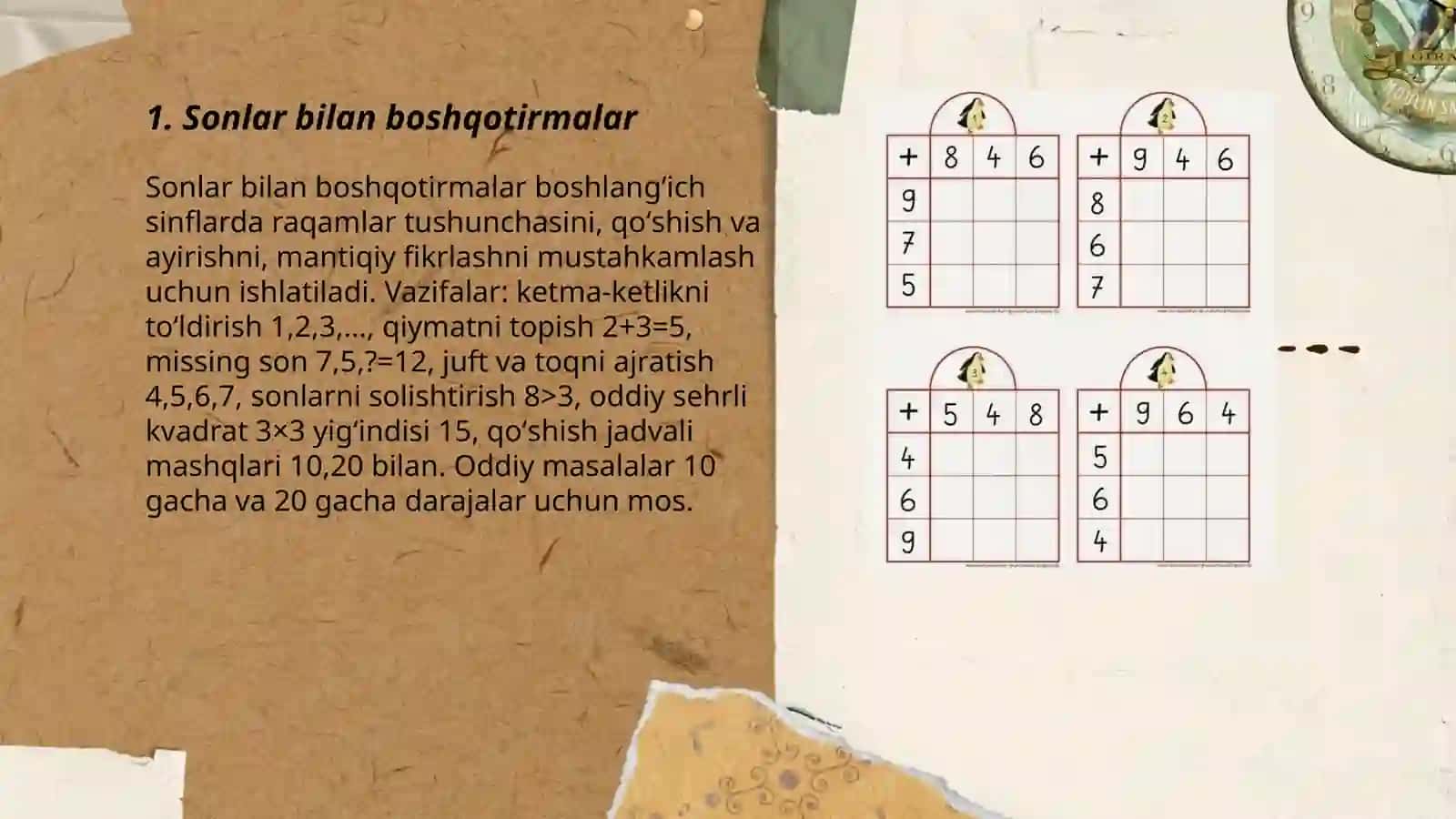 Boshlangʻich sinflarda matematik boshqotirmalar 3