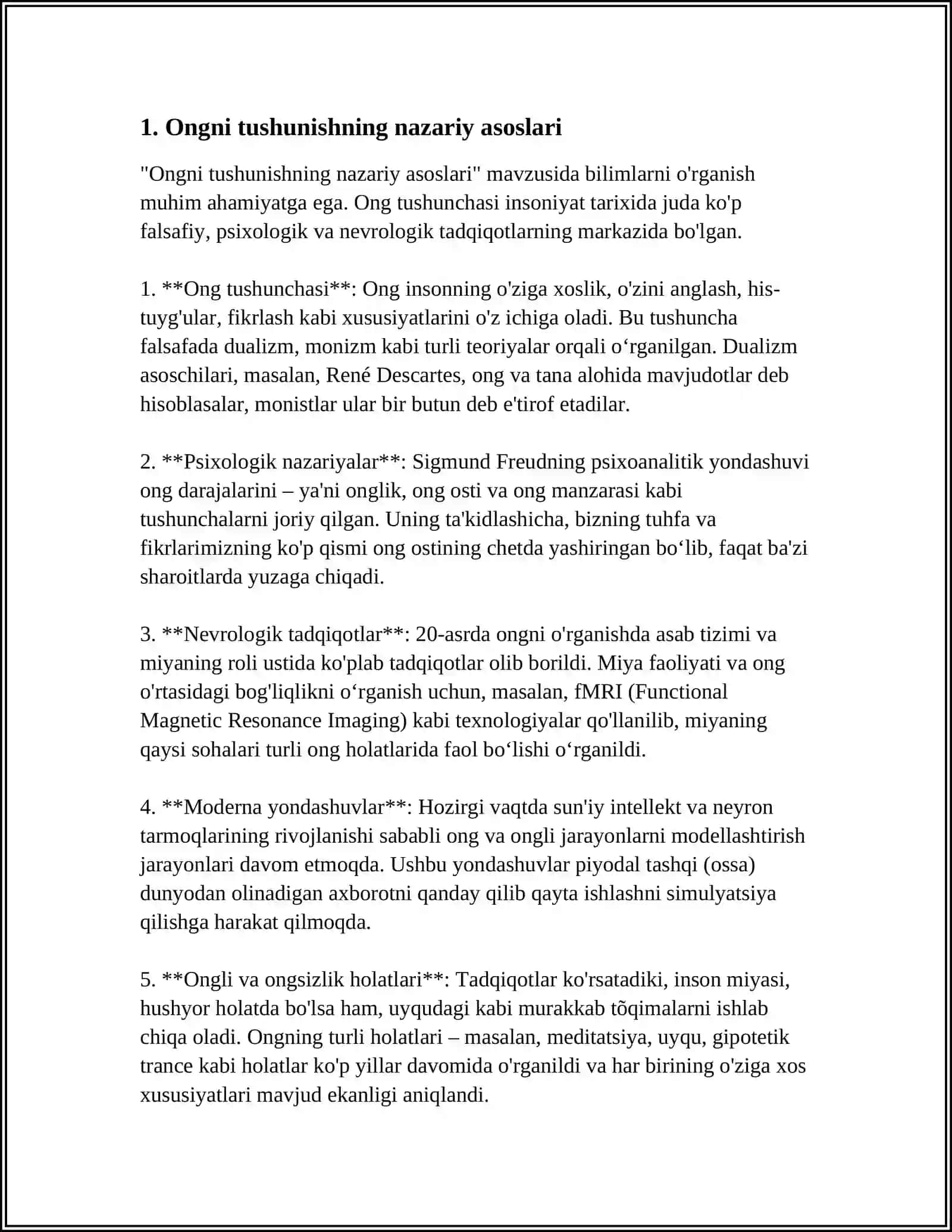 ONGNING ANIQ PSIXOLOGIK TASNIFI 3