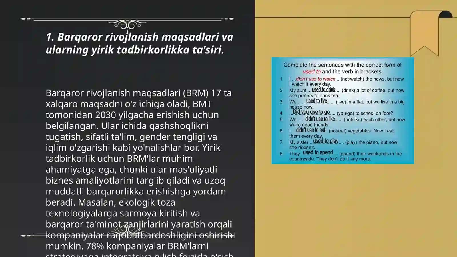 Barqaror rivojlanish jarayonida ishchi guruhlarda ishtrok etish. Tadbirkorlik kapitali va moliya manbalari 3