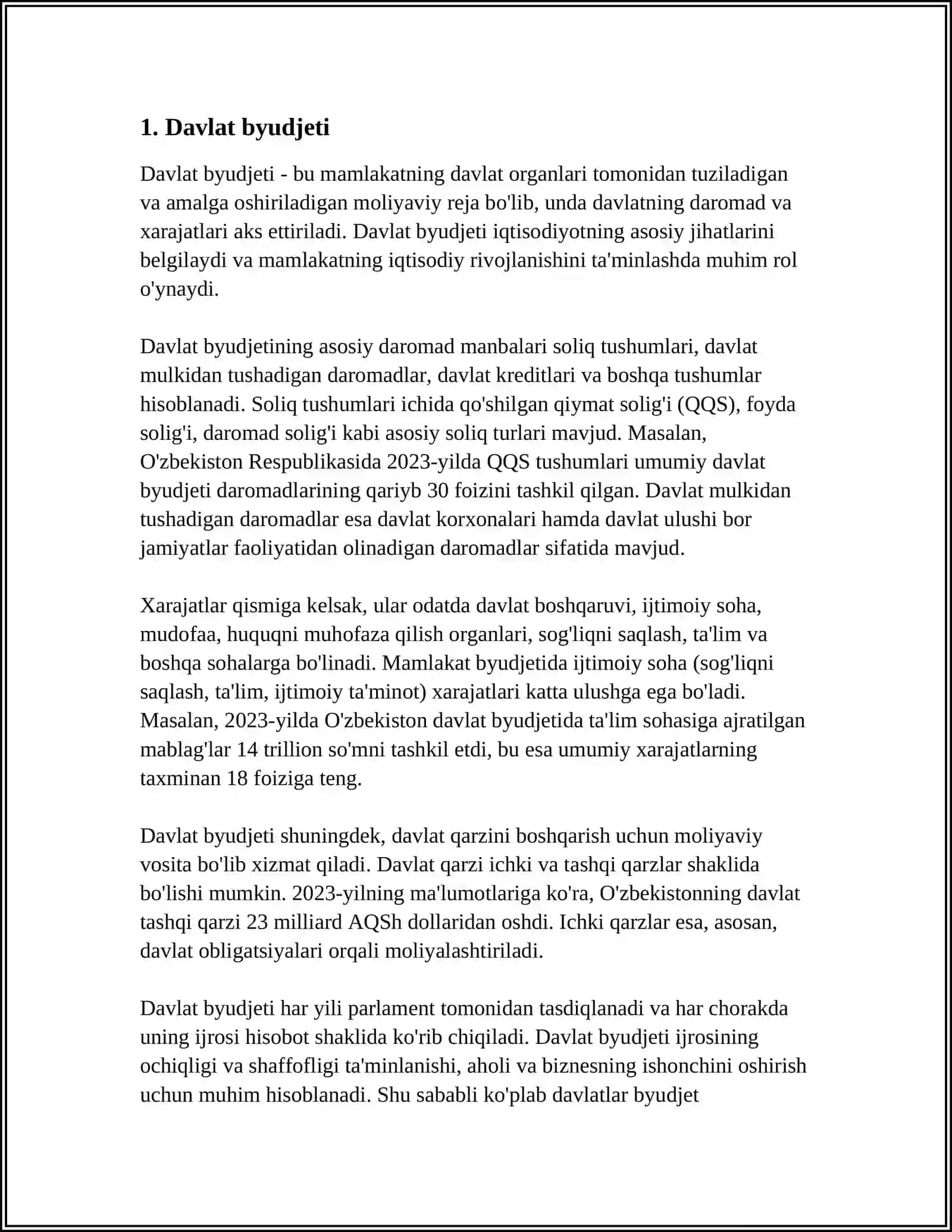 DAVLAT MOLIYASI 3