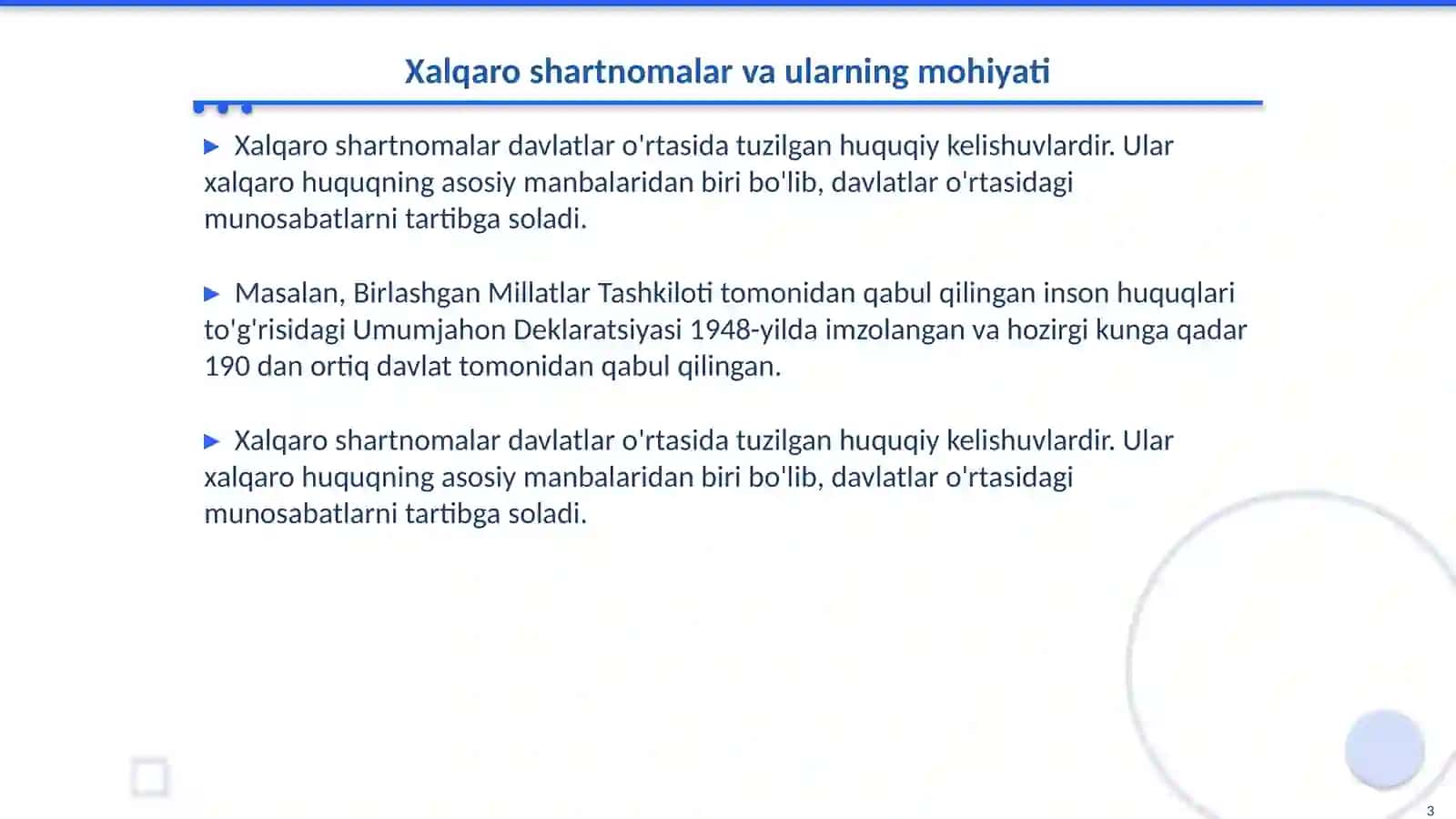 Xalqaro shartnomalar asosida fuqarolarning huquqiy holatlarini taʼminlash 3