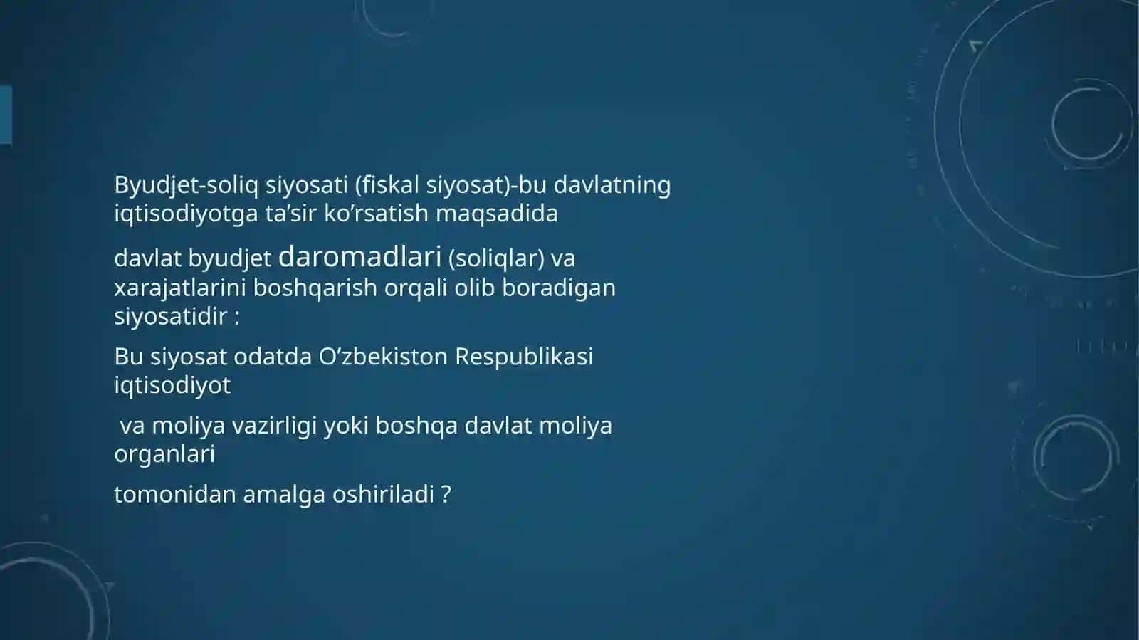 Byudjet-soliq siyosati 3