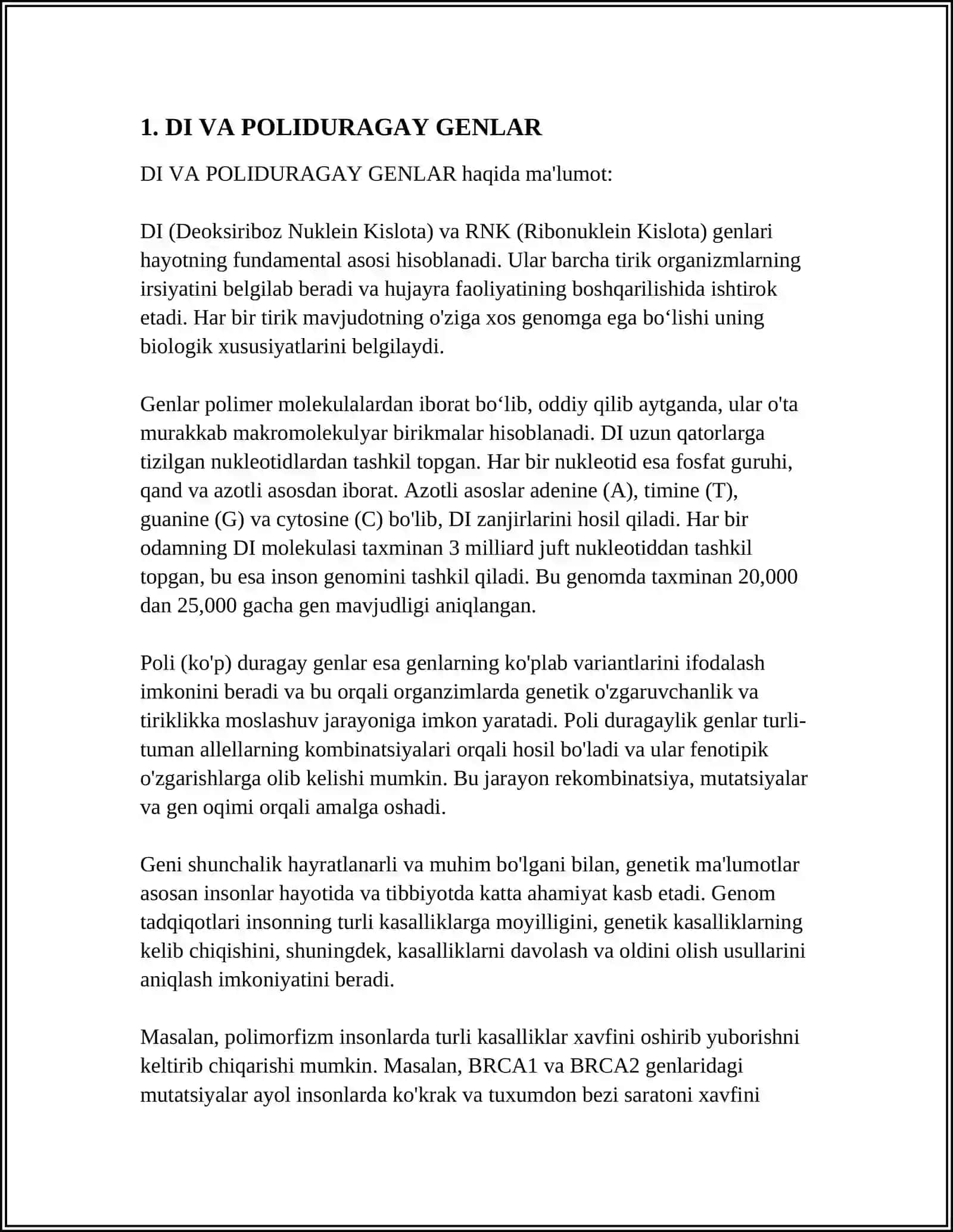 DI VA POLIDURAGAY CHATISHTIRISH. KO'PALLELLIK. ALLEL BO'LMAGAN GENLARNINNG O'ZARO TA'SIRI 3