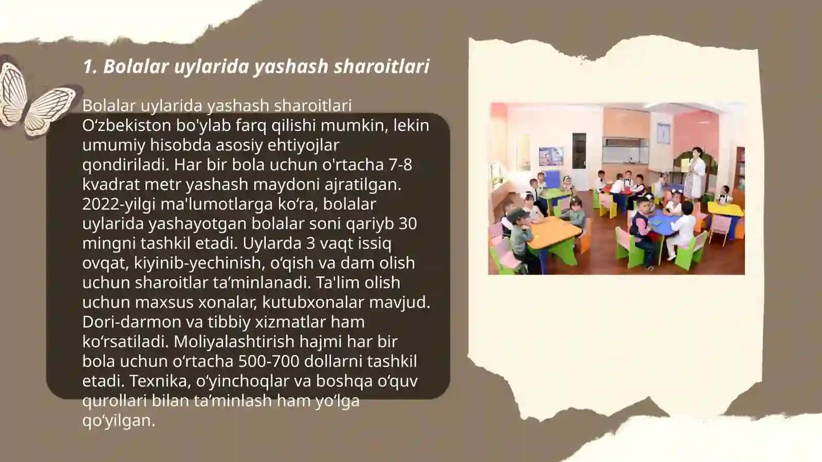 Bolalar uylariga borish ularning yashash sharoitini va imkoniyatlarini oʻrganish 3