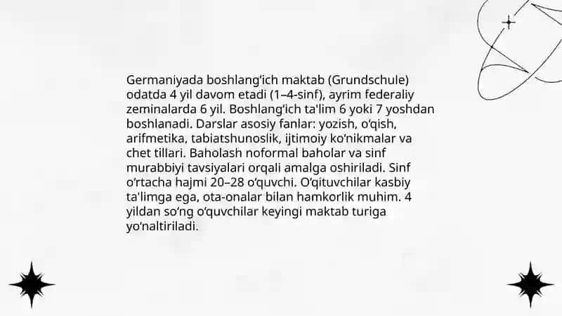 Germaniyada boshlang‘ich ta'lim 3