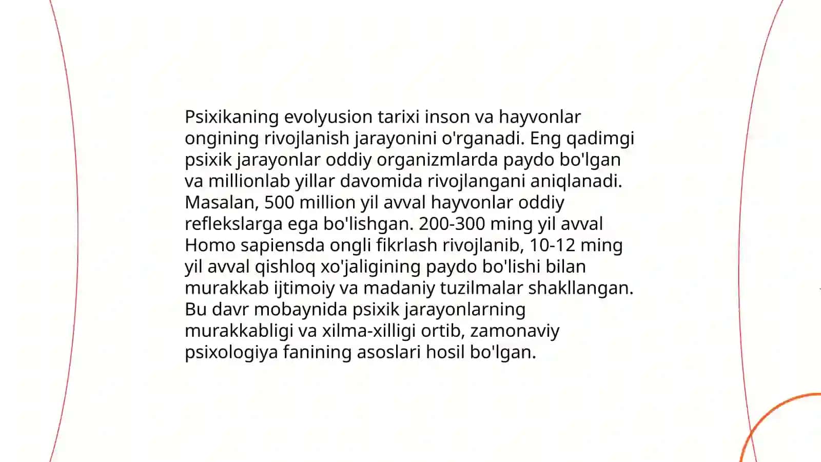 Psixikaning evolyusiyasi va vujudga kelishi 3