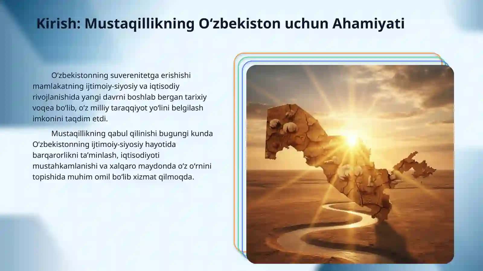 Mustaqil Oʻzbekiston Respublikasining tashkil topishi 3