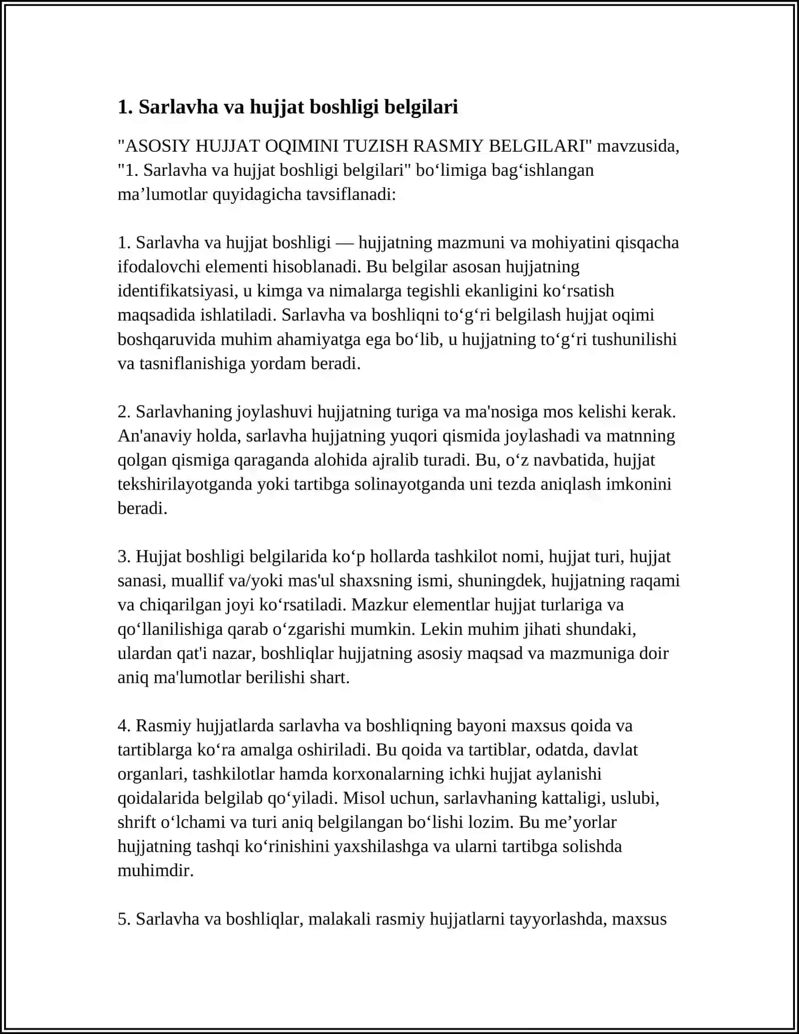 ASOSIY HUJJAT OQIMINI TUZISH RASMIY BELGILARI 3