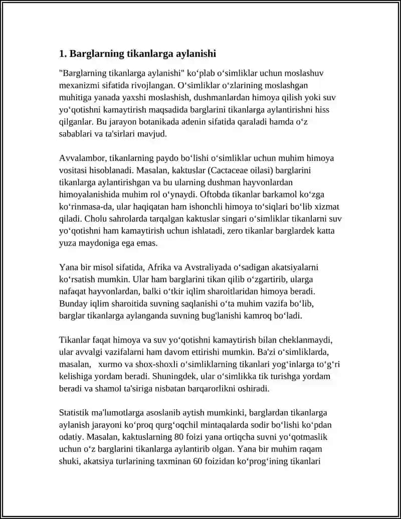 O'SIMLIKLAR ORGANLARINING METAMARFOZI 3