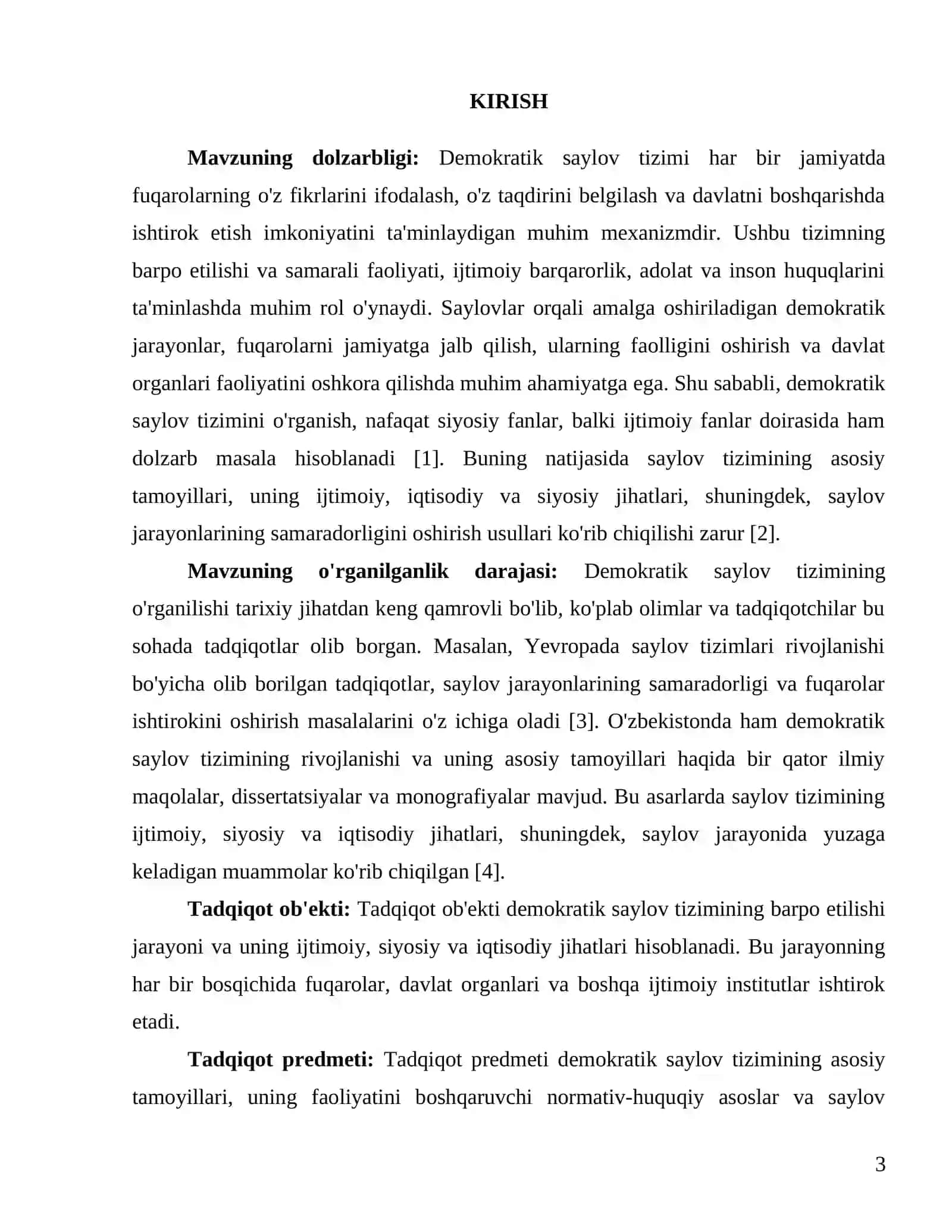 "Demokratik saylov tizimining barpo etilishi va uning asosiy tamoyillari" 3