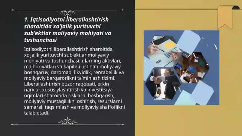 Iqtisodiyotni liberallashtirish sharoitida xoʻjalik yurituvchi subʼektlar moliyasi 3