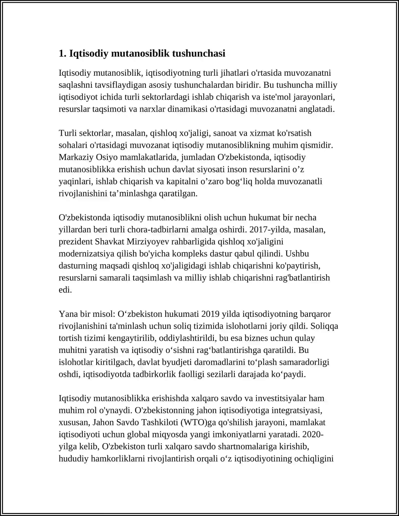 IQTISODIY MUTANOSIBLIK VA MUVOZANATLIKLARNING MOHIYATI 3