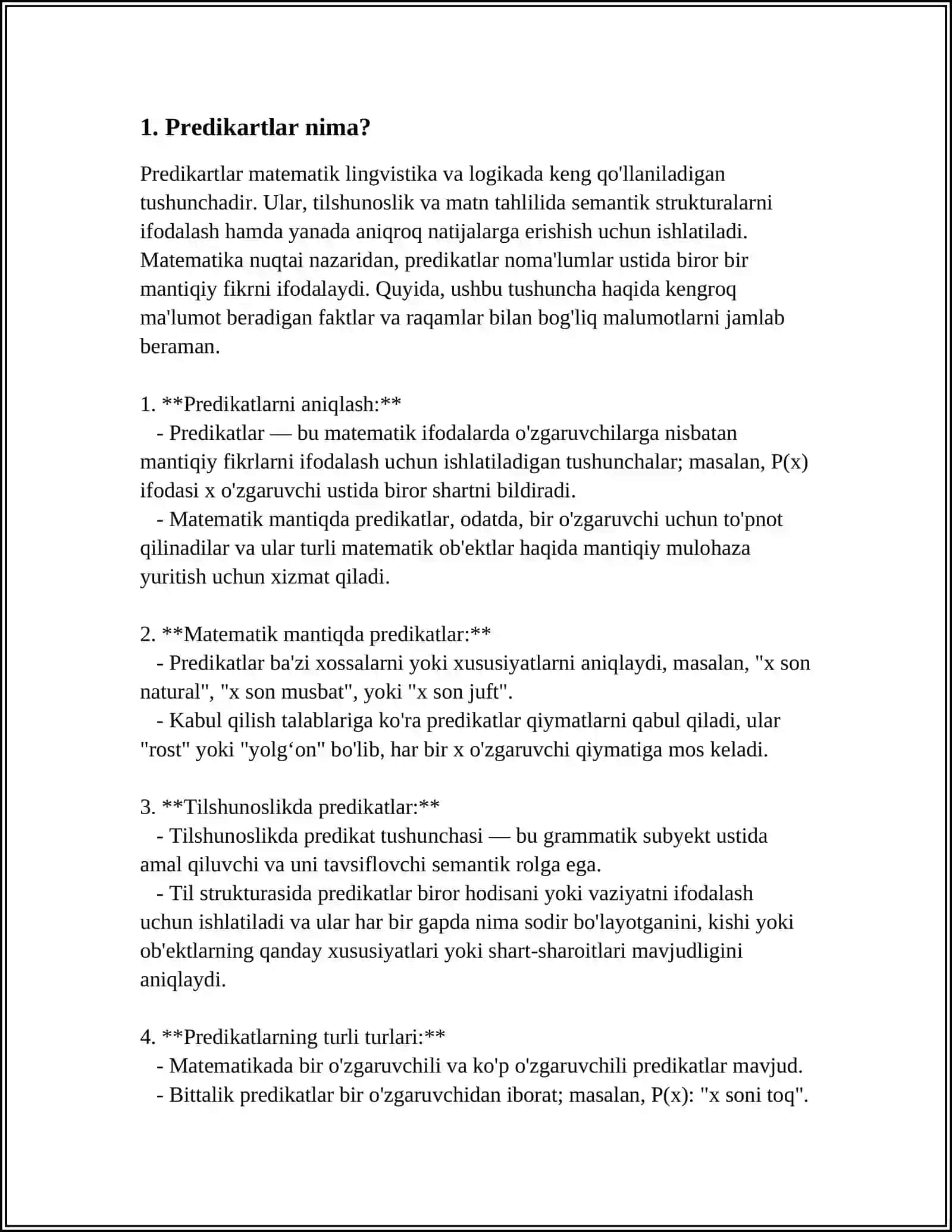 PREDIKARTLAR VA ULAR USTIDA AMALLAR 3