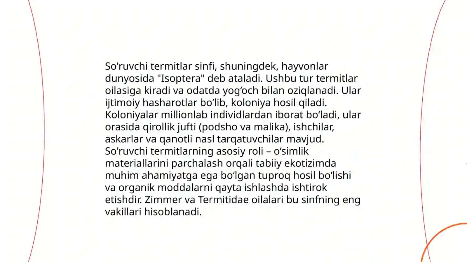 So‘ruvchi termitlar sinfining patogen vakillarining tuzilishi, rivojlanishi, qo‘zg‘atuvchilari, kasalliklarga qarshi kurash yo‘llari 3