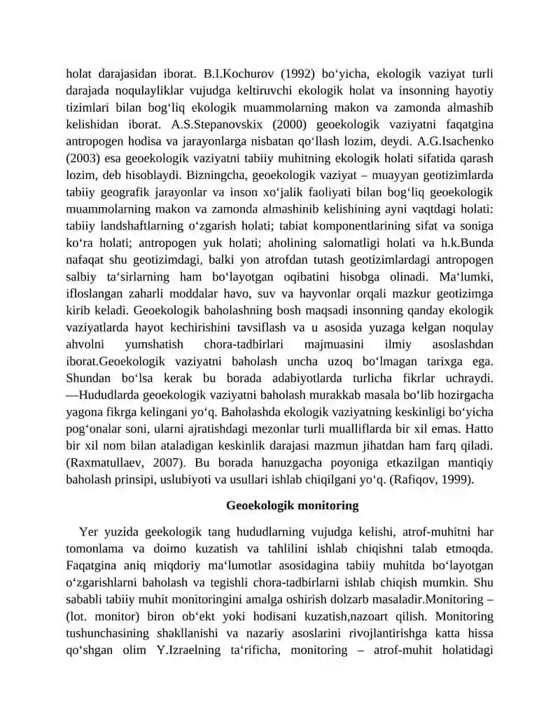 Geoekologiya. Geoekologik monitoring. 3