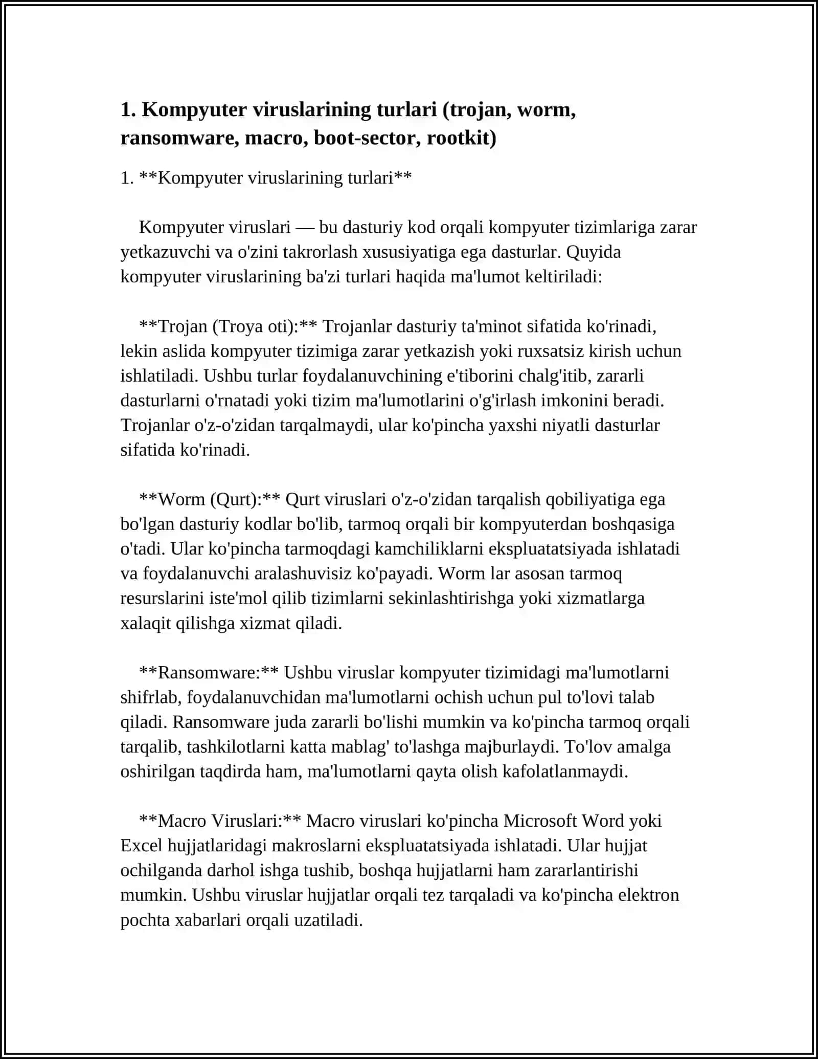 KOMPYUTER VIRUSLARI VA VIRUSLARDAN HIMOYALANISH USULLARI 3