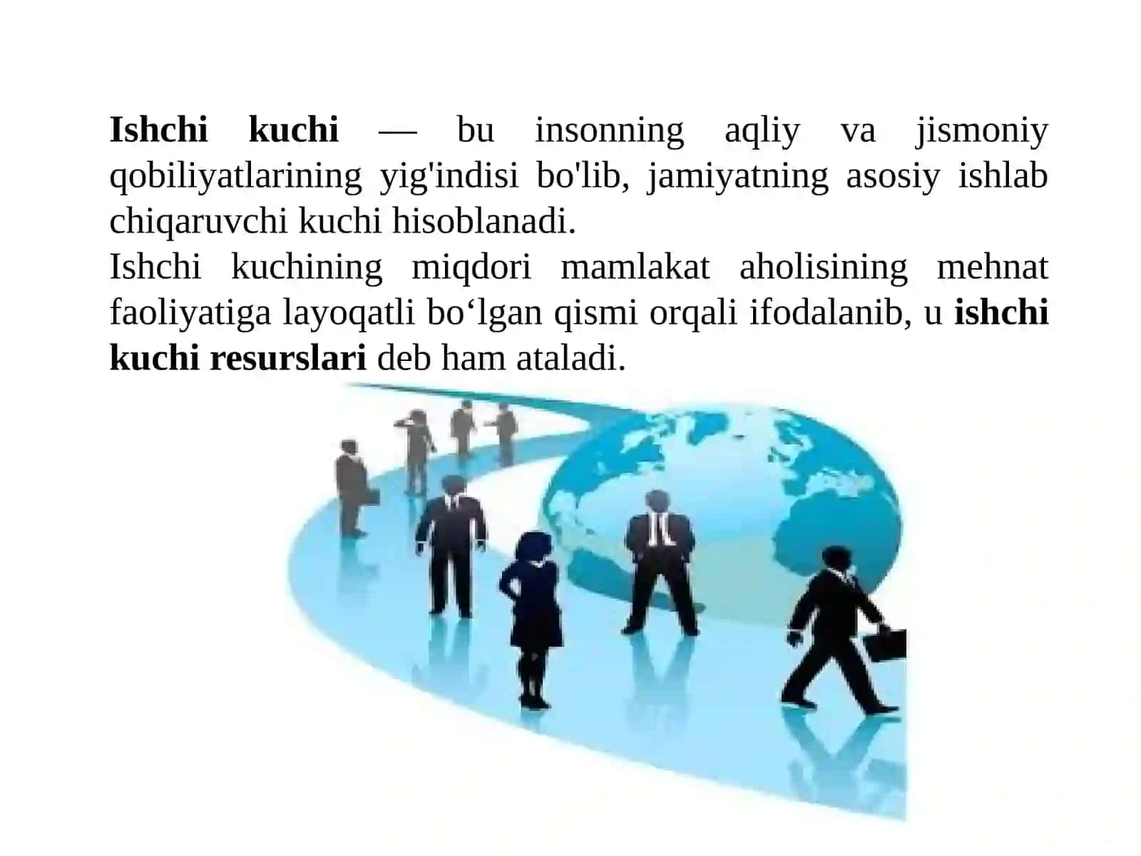 ISHCHI KUCHI, UNING BANDLIGI VA ISHSIZLIK 3