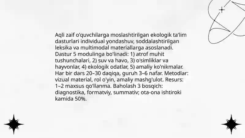 Aqli zaif o'quvchilarga ekologik ta'lim-tarbiya berish orqali bilish faoliyatini rivojlantirish 3