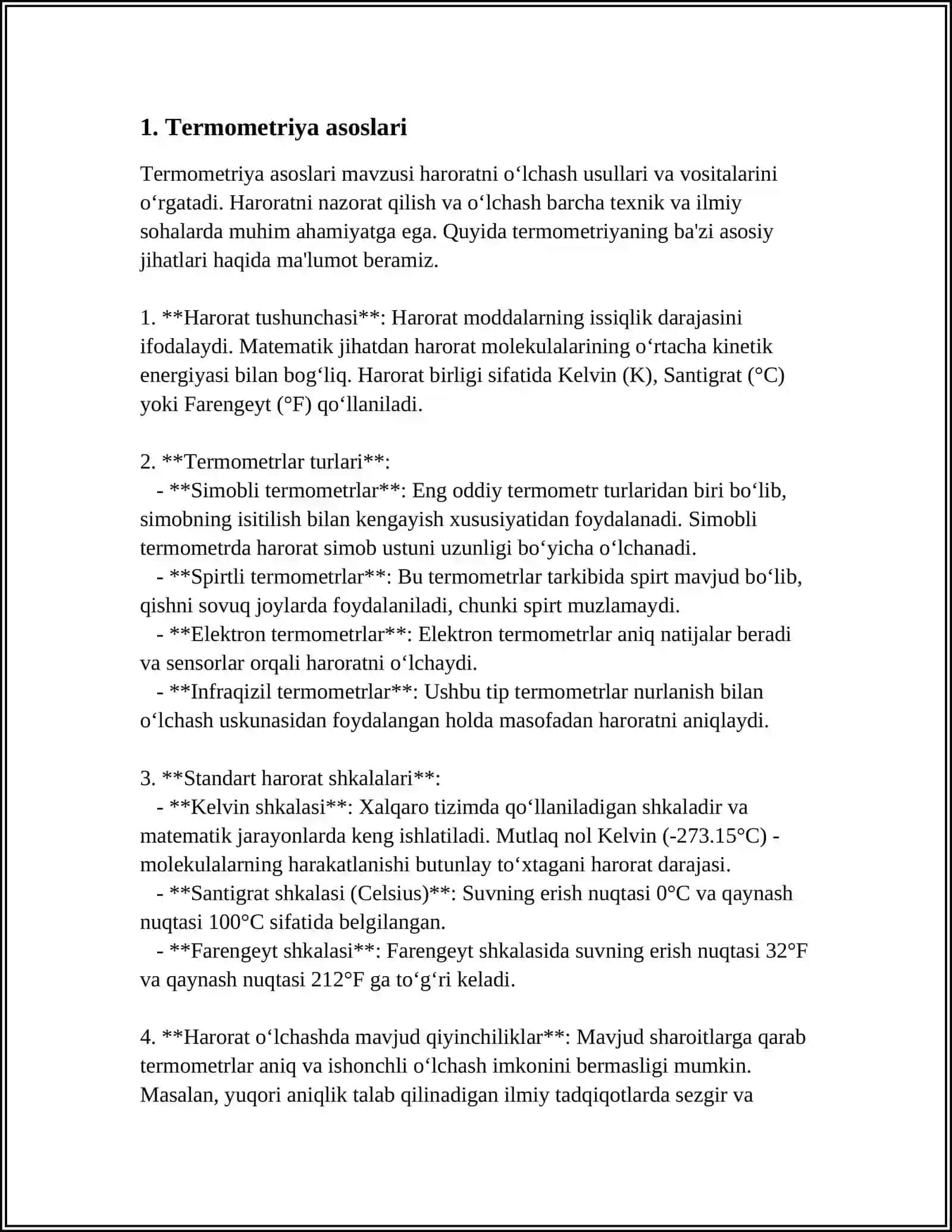 TERMOMETRIYA.TANA HARORATINI ÓLCHASH TEXNIKASI VA UNI REGISTATSIYA QILISH 3