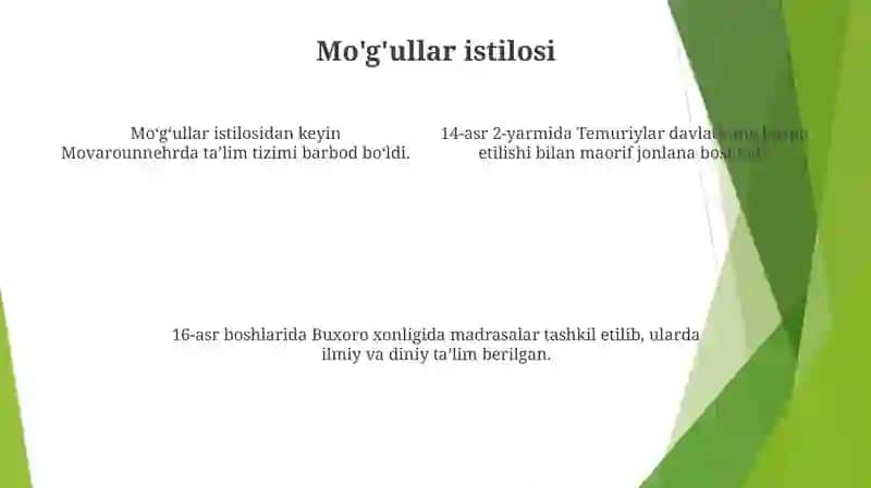 14-Asrning Ikkinchi Yarmi 16-Asr Boshlarida Movarounnahrda Boshlanğich Ta'lim Tarbiya 3