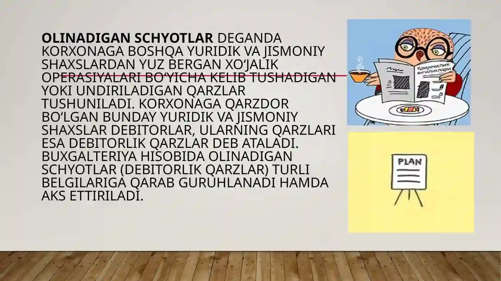 OLINADIGAN SChYoTLAR (DEBITORLIK QARZLAR)NING HISOBI 3