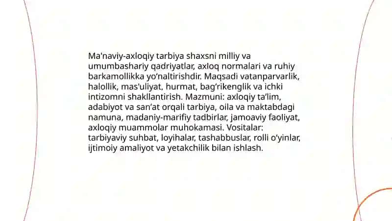 Tarbiyaning mazmuni 3