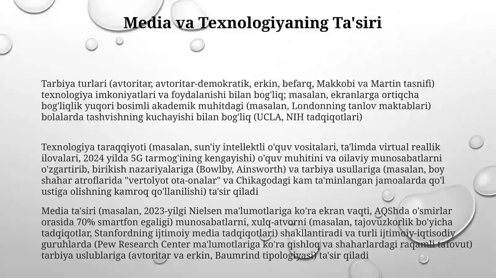 Tarbiyaga ta'sir etuvchi omillar. Tarbiya nazariyasi va tarbiya turlari 3