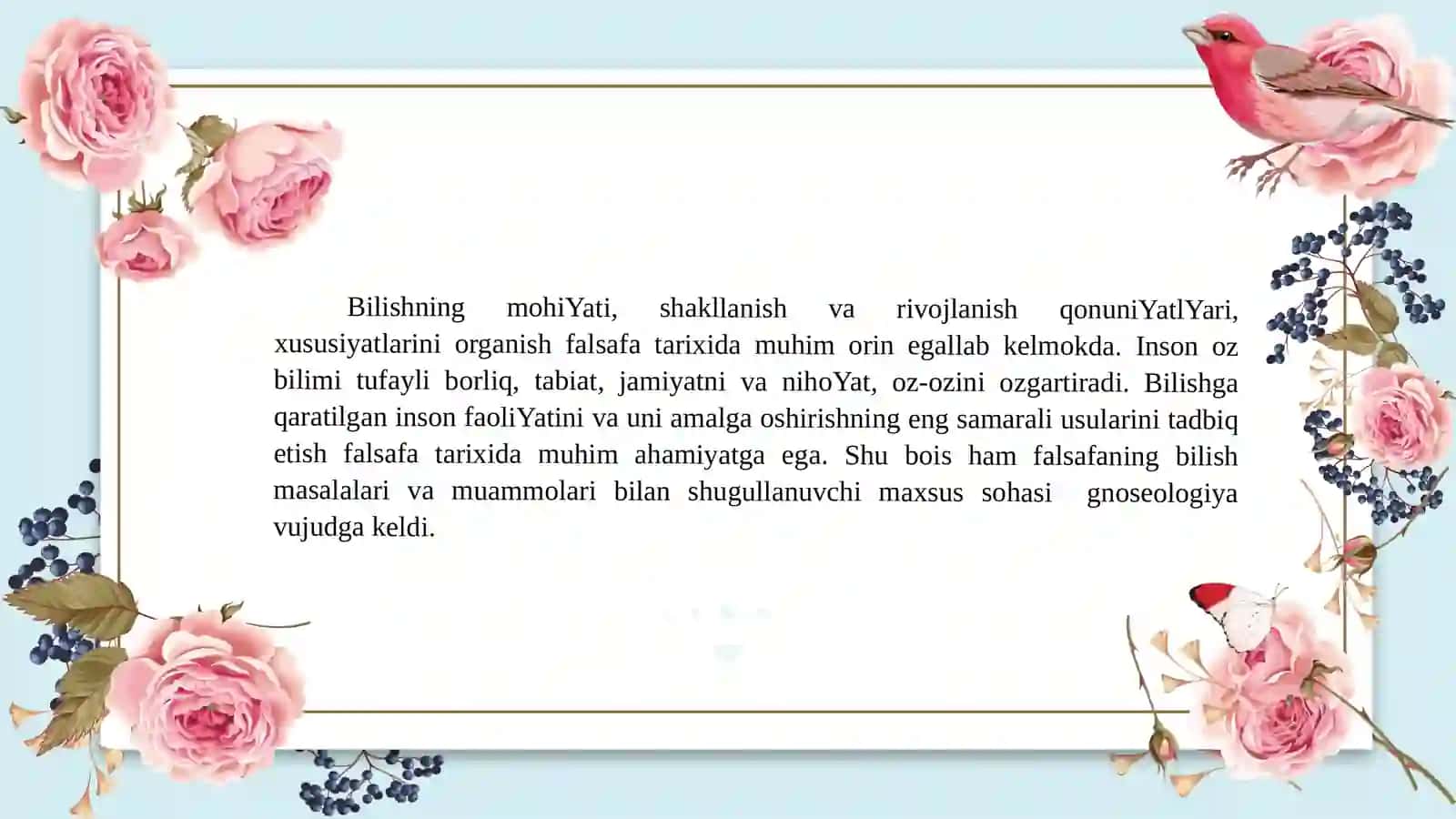 Bilish falsafasi (Gnoseologiya). Mantiq bilish nazariyasi 3