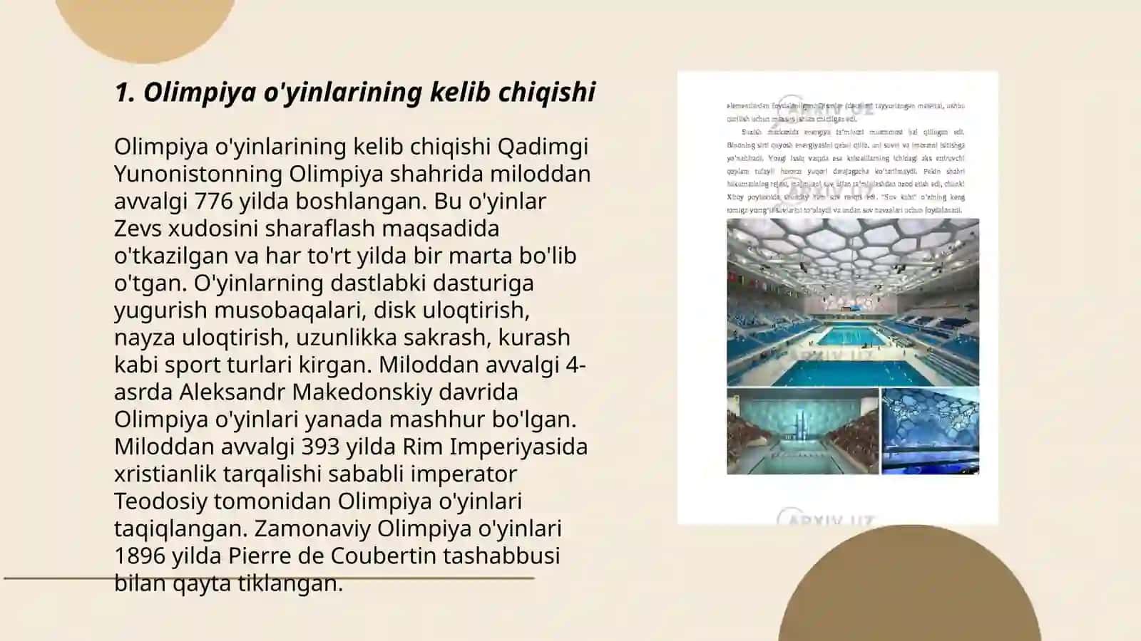 Olimpiada tarixi va rivojlanishi 3