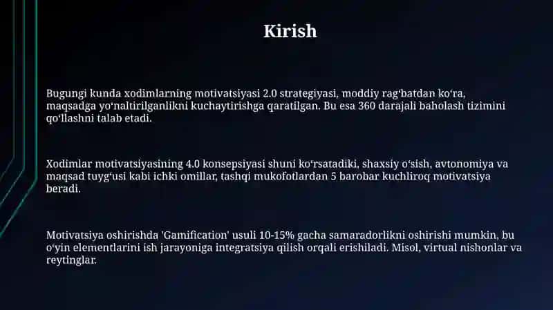 Xodimlarning motivatsiyasini oshirishning zamonaviy usullari 3