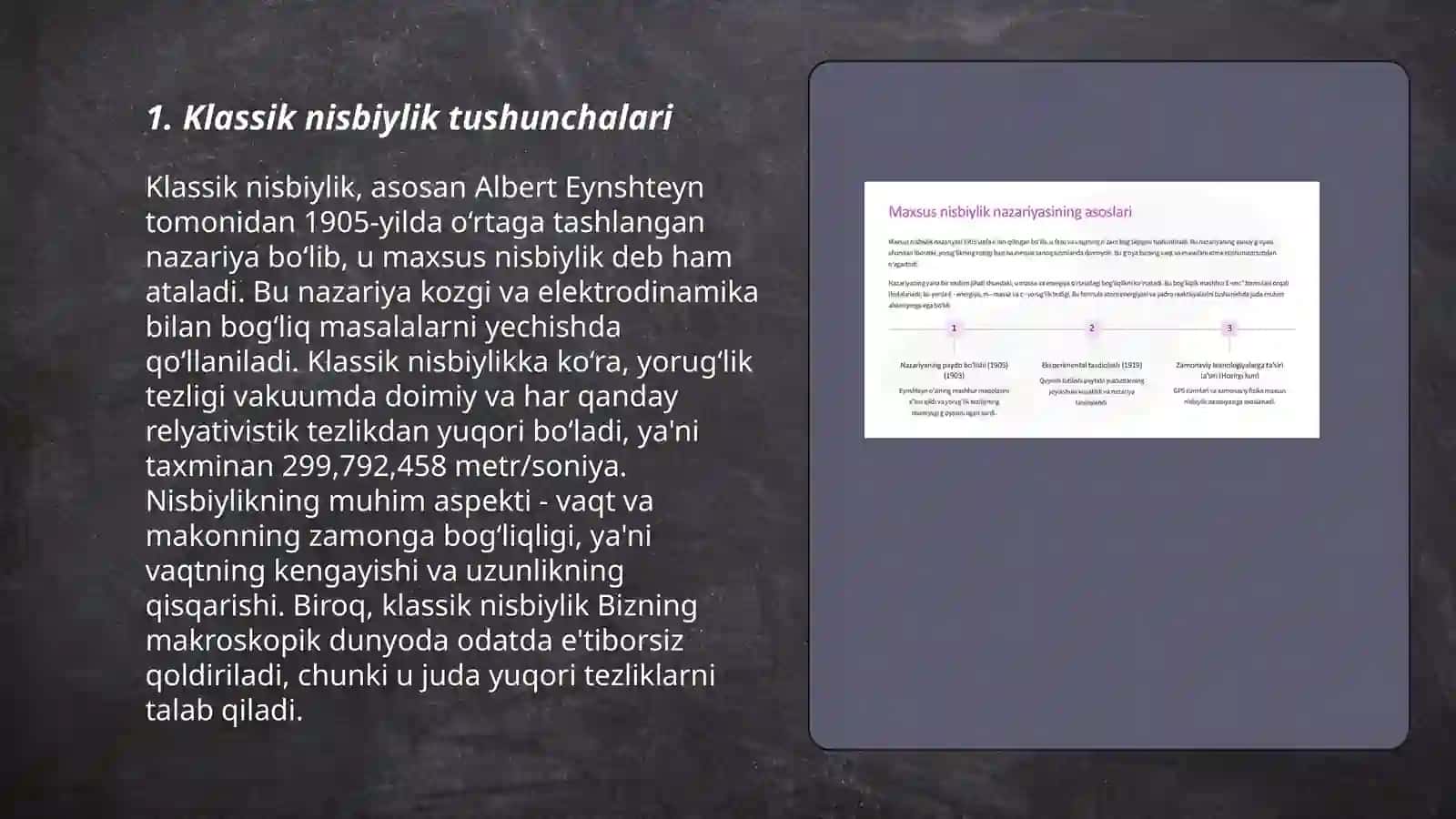 Nisbiylik nazariyasi elemetlari 3