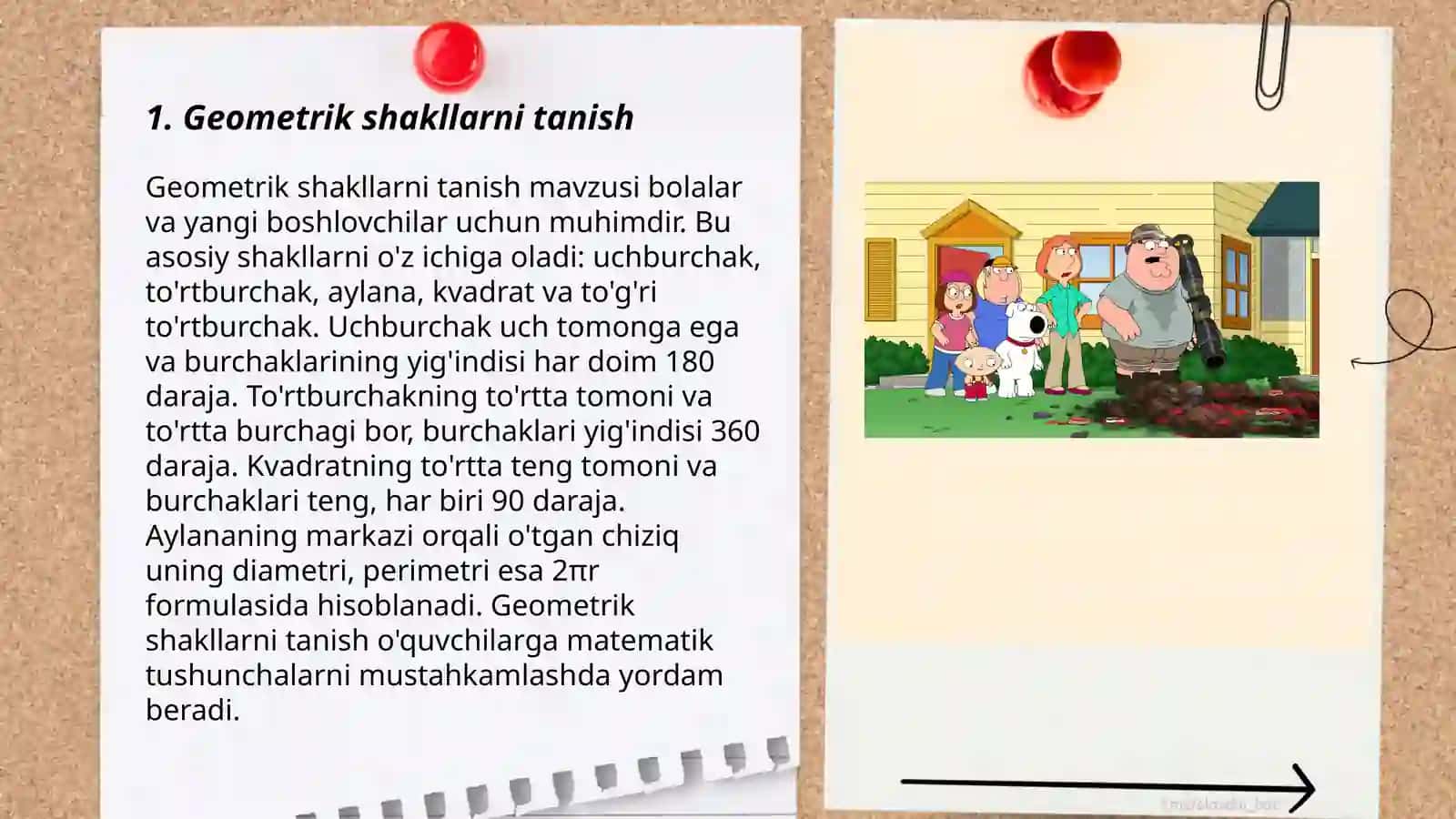 Geometrik shakllarni tanish 3