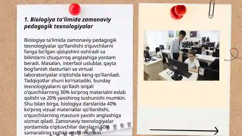 Biologiya ta'limida zamonaviy pedagogik texnologiyalar 3