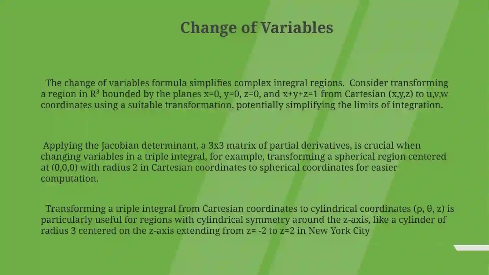 Triple integrals their properties and calculation 3