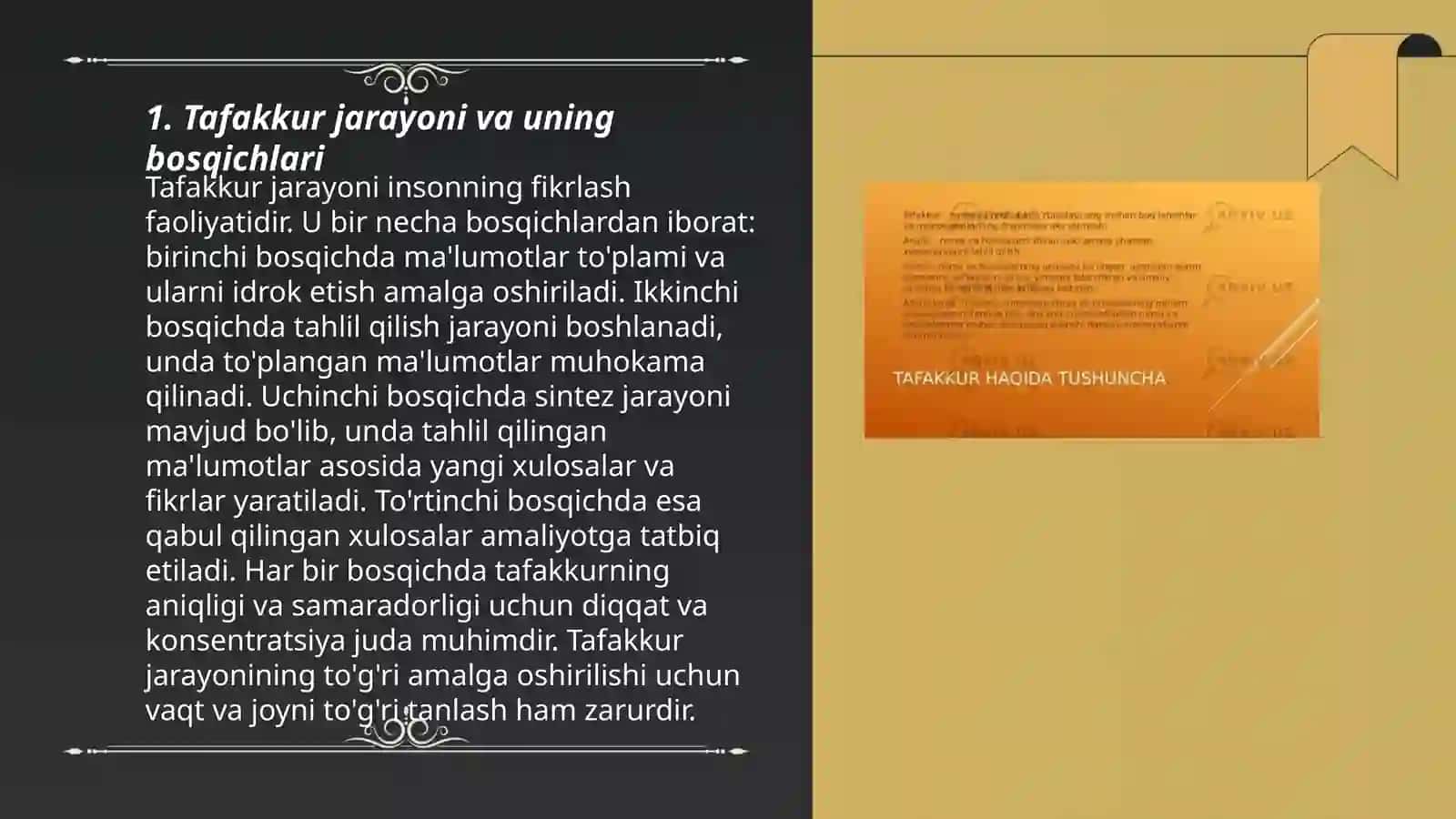 Tafakur operatsiyalari 3