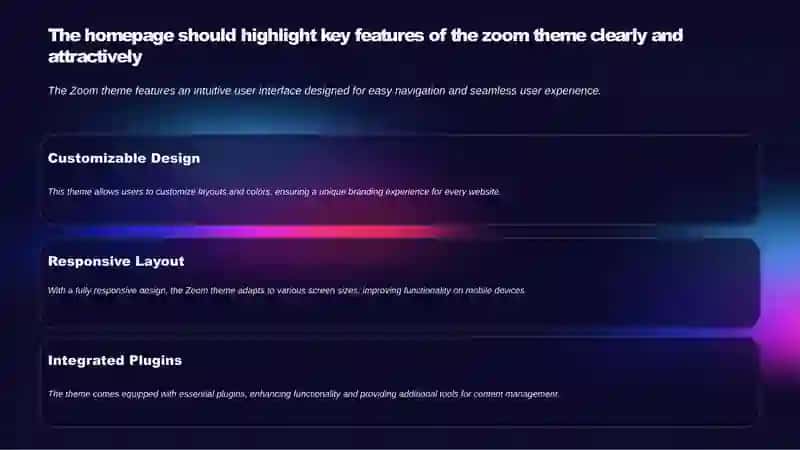 Zoom Theme Website Design 3