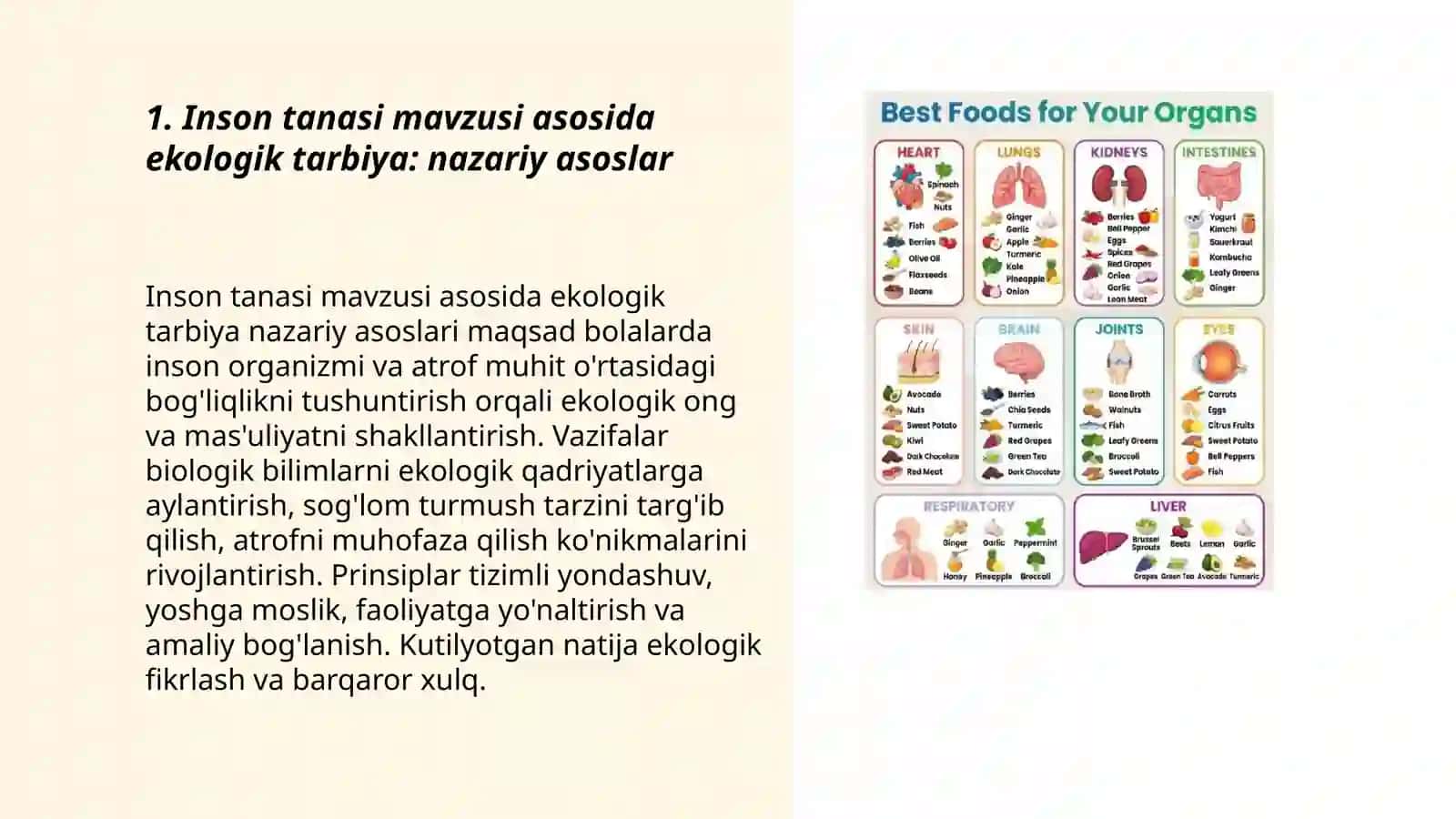 INSON TANASI MAVZUSI ASOSIDA BOLALARNI ATROF MUHITNI MUHOFAZA QILISHGA O'RGATISH METODIKASI 3