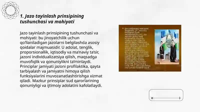 Jazo tayinlashning prinsiplari tushunchasi, ahamiyati 3