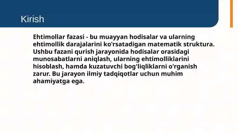Ehtimollar fazasi 3